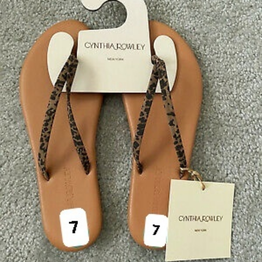 Leopard Thong Sandals